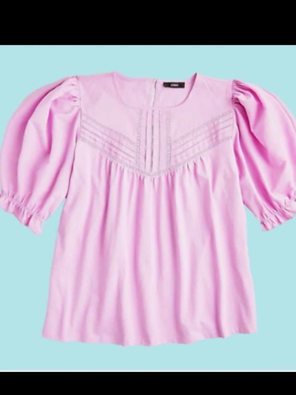 J.Crew Pink Puff-Sleeve Women's Top